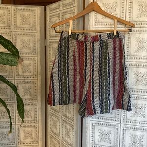 Vintage 1970s Ultra High Rise Boho Festival Shorts